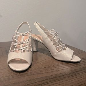 Size 7 Champagne Heels - worn once